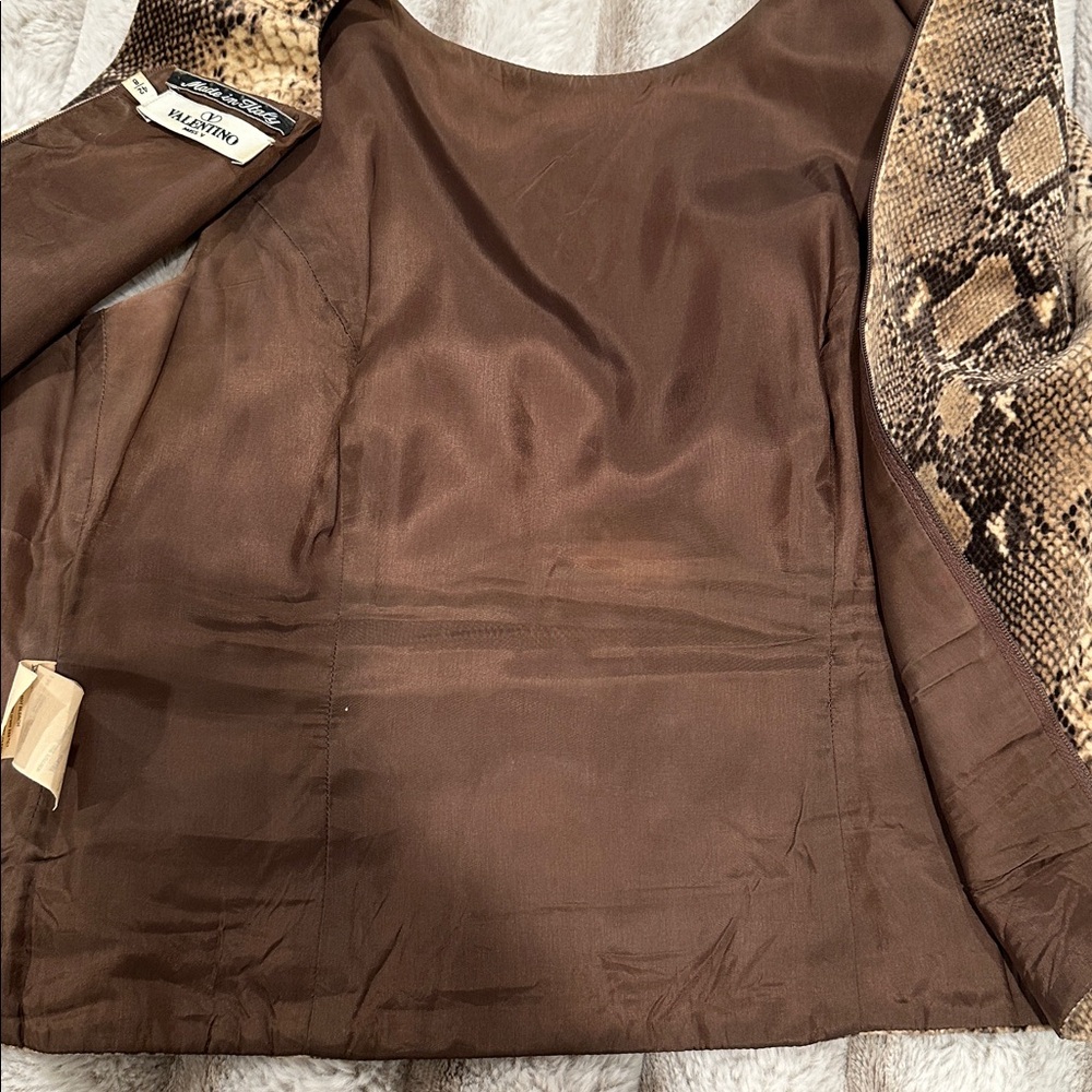Valentino Brown Snake Print sleeveless top - Picture 8 of 8